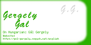 gergely gal business card