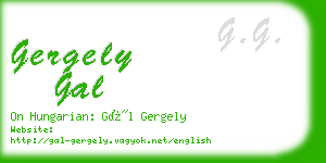 gergely gal business card